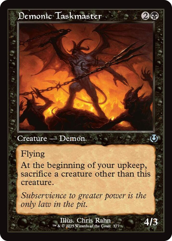 0377 Demonic Taskmaster (Retro Frame) U Innistrad Remastered