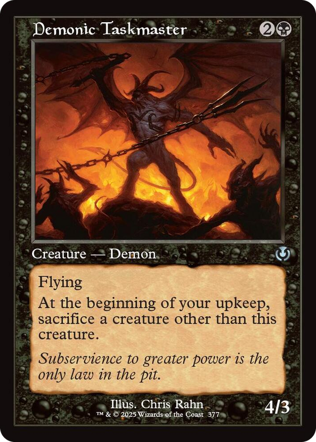 0377 Demonic Taskmaster (Retro Frame) U Innistrad Remastered