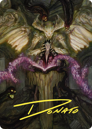 0064 Demonic Tutor Art Card (Gold-Stamped Signature) S Art Series: Commander Masters