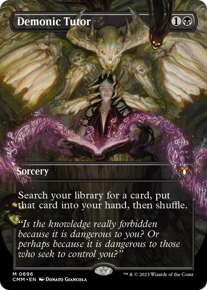 0696 Demonic Tutor (Borderless) M Commander Masters