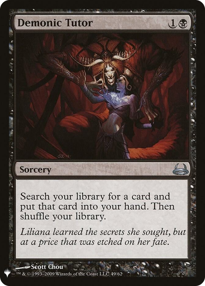0049 Demonic Tutor (DVD) U The List Reprints