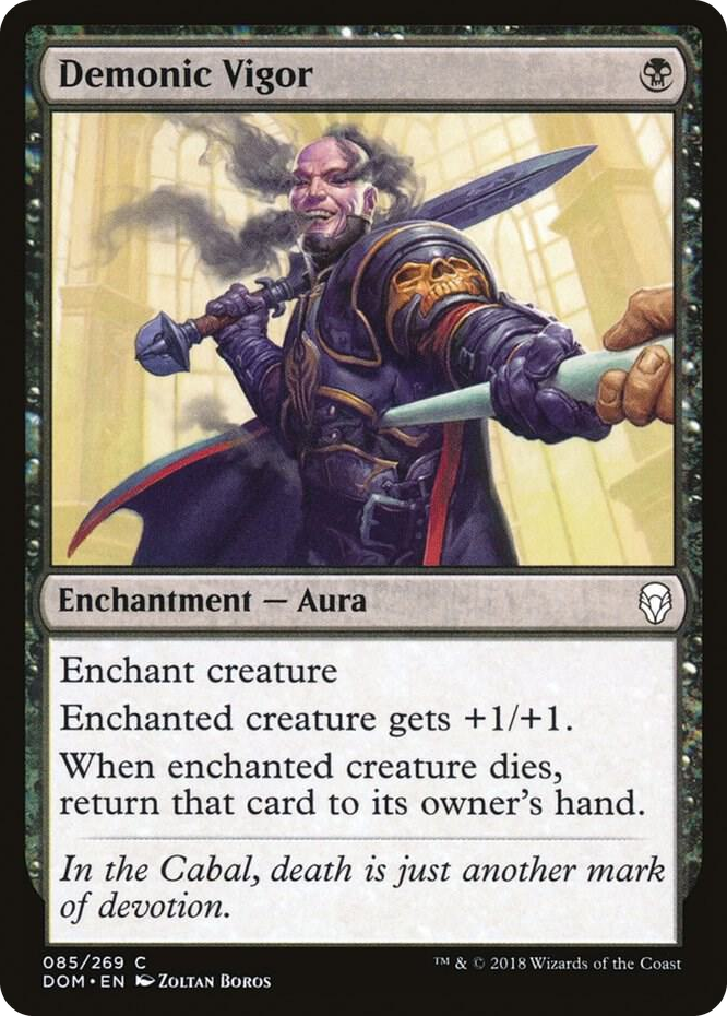 0085 Demonic Vigor C Dominaria