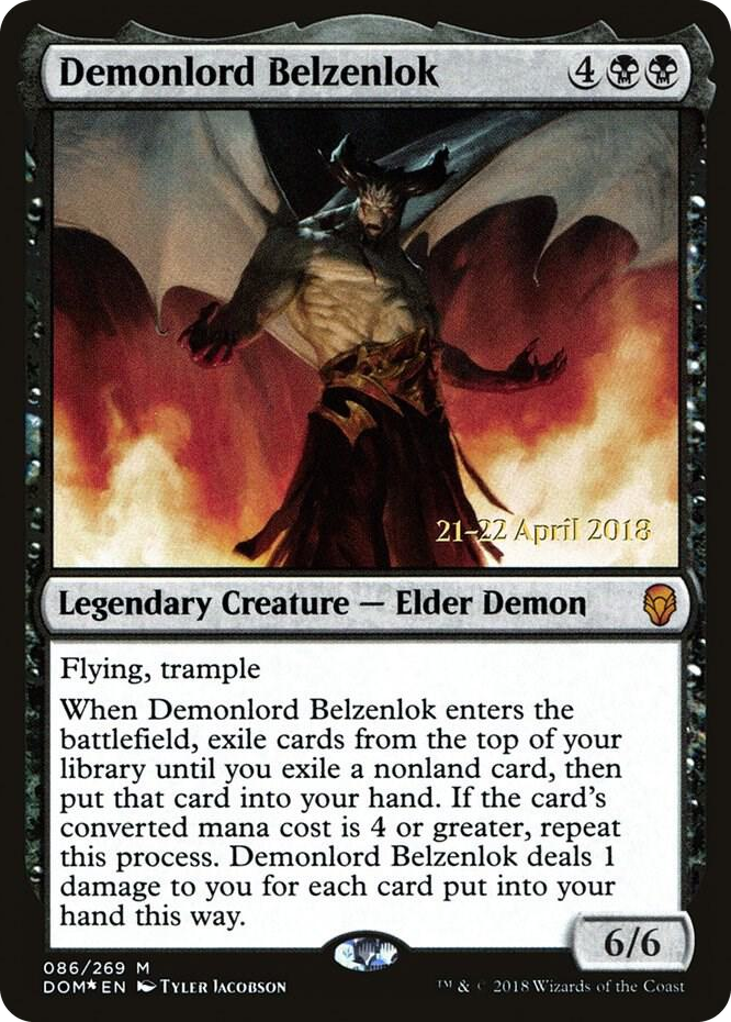 0086 Demonlord Belzenlok M Prerelease Cards