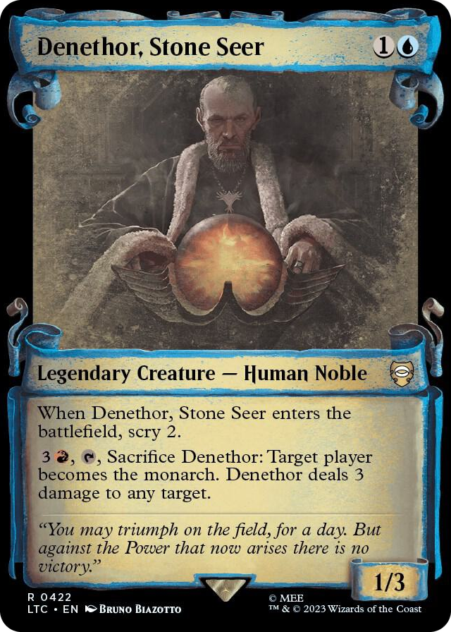 0422 Denethor, Stone Seer (Showcase Scrolls) R Commander: The Lord of the Rings: Tales of Middle-earth