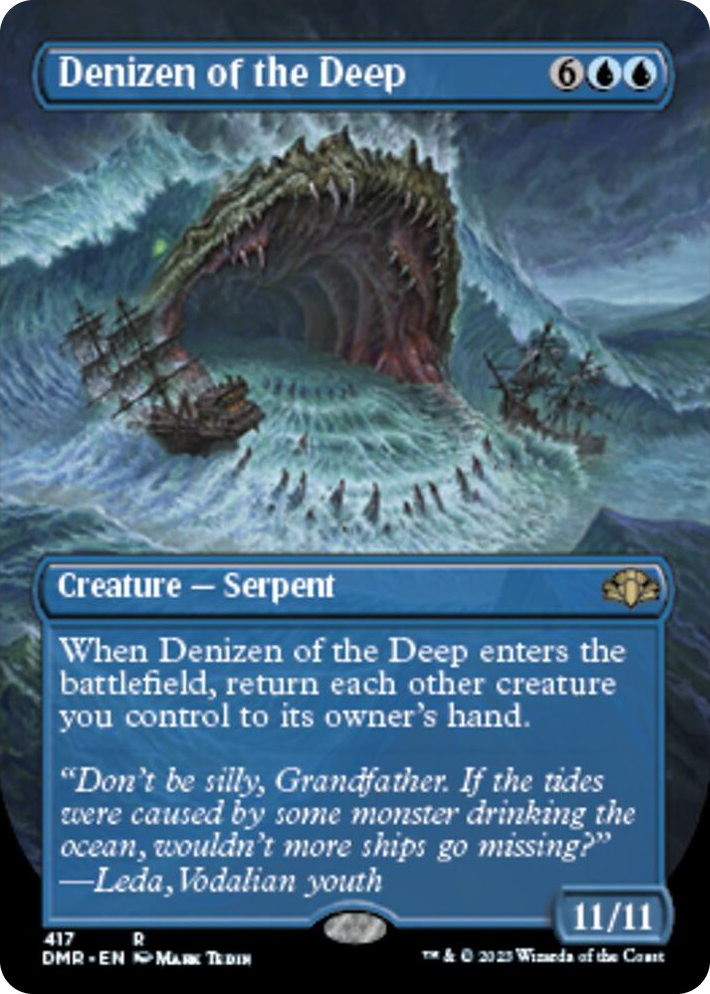 0417 Denizen of the Deep (Borderless) R Dominaria Remastered
