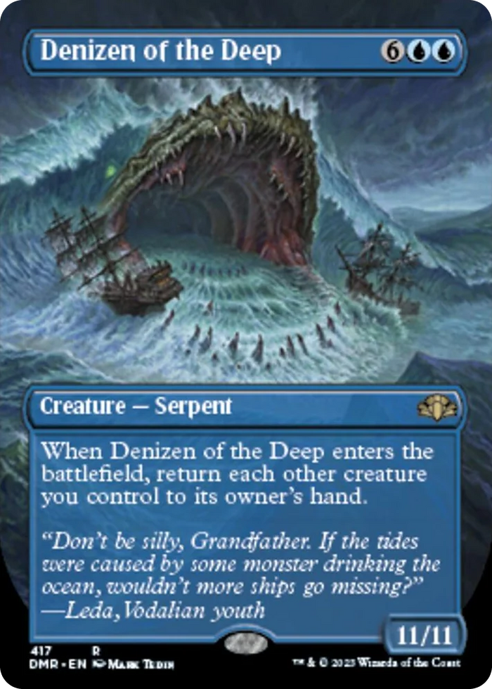 0417 Denizen of the Deep (Borderless) R Dominaria Remastered