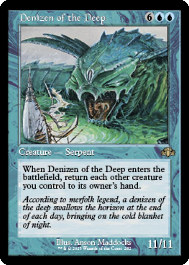 0282 Denizen of the Deep (Retro Frame) R Dominaria Remastered