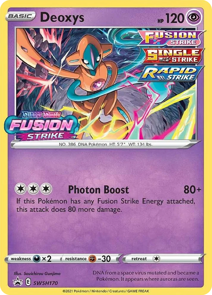 0170 Deoxys - SWSH170 (Prerelease) Promo Sword & Shield Promo Cards