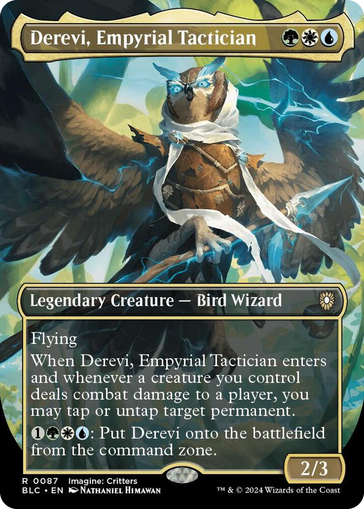 0087 Derevi, Empyrial Tactician (Borderless) R Commander: Bloomburrow