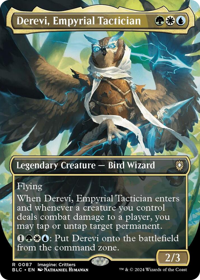 0087 Derevi, Empyrial Tactician (Borderless) R Commander: Bloomburrow