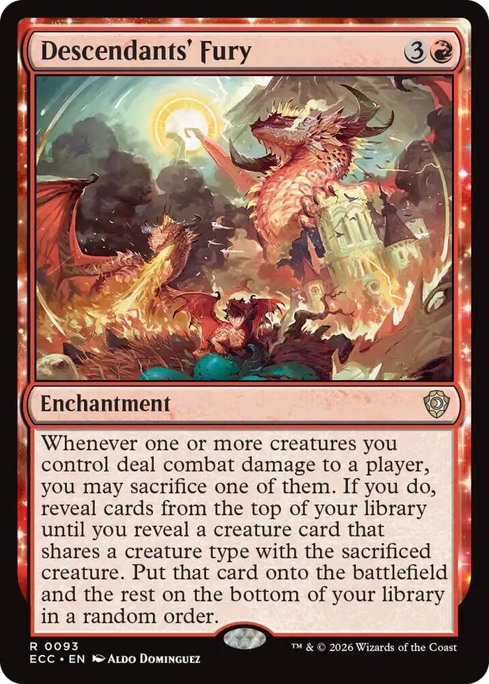 Descendants' Fury #93 R - Commander: Lorwyn Eclipsed Pokemon card