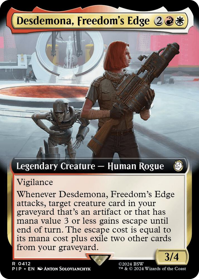 Desdemona, Freedom's Edge (Extended Art) #412 R - Universes Beyond: Fallout Pokemon card