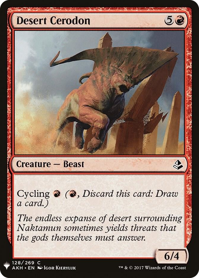 0128 Desert Cerodon C The List Reprints