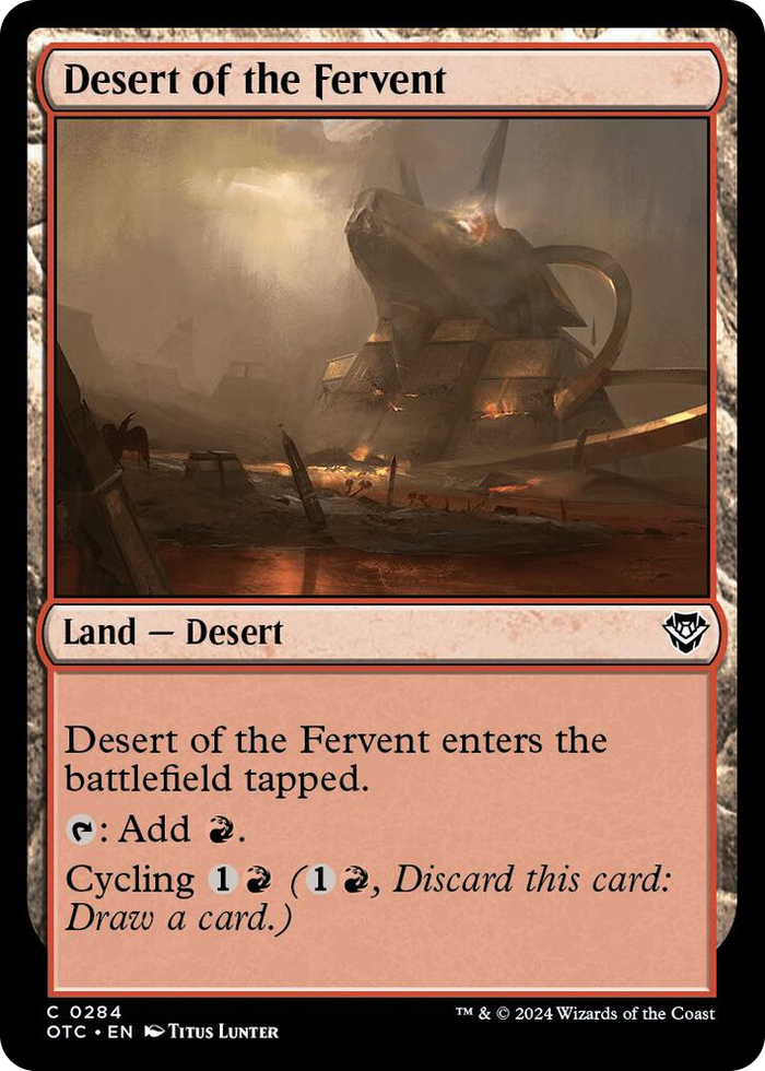 Desert of the Fervent #284 C - Commander: Outlaws of Thunder Junction Pokemon card