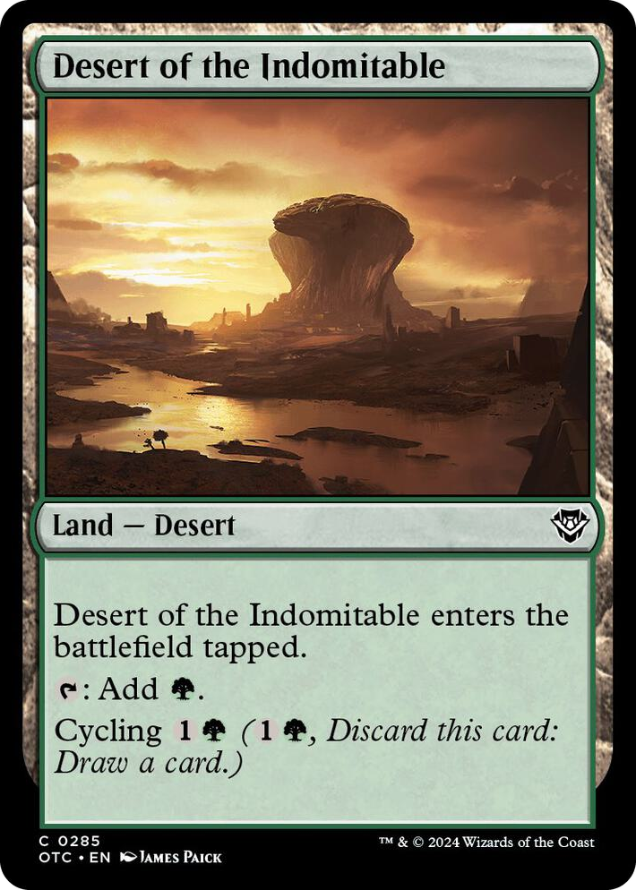0285 Desert of the Indomitable C Commander: Outlaws of Thunder Junction