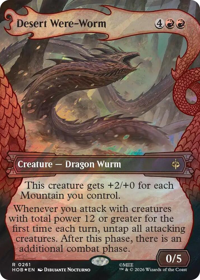 Desert Were-Worm (Showcase) (Surge Foil) #261 R - The Hobbit Pokemon card