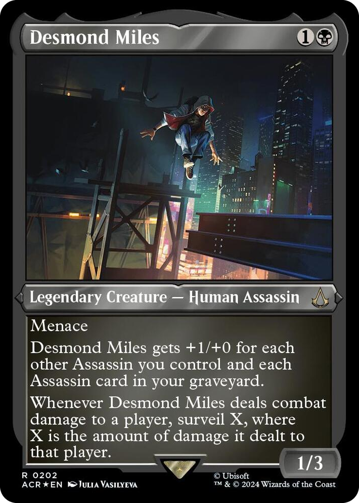 0202 Desmond Miles (Foil Etched) R Universes Beyond: Assassin's Creed