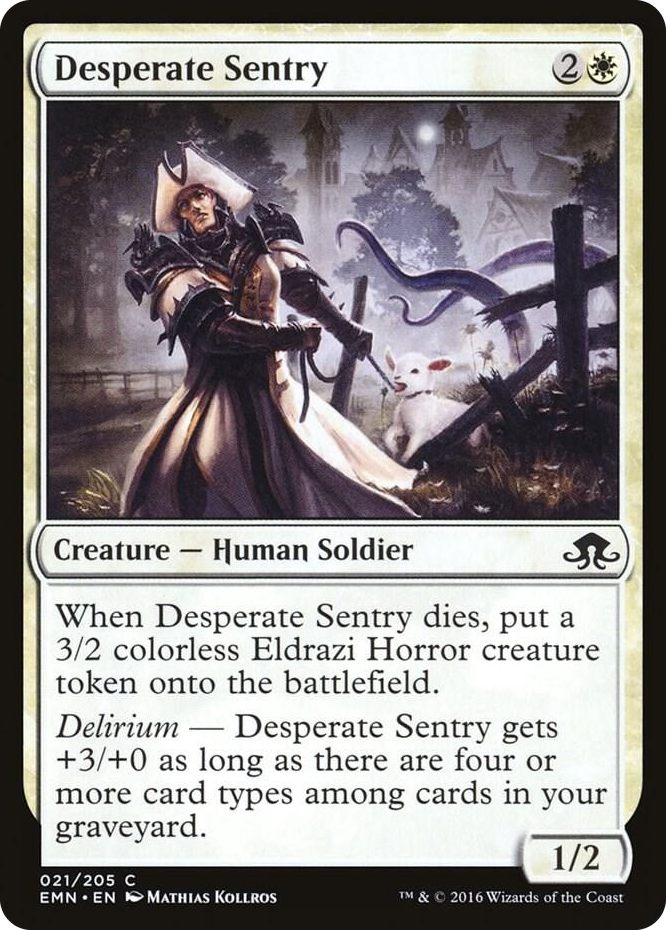 Desperate Sentry #21 C - Eldritch Moon Pokemon card