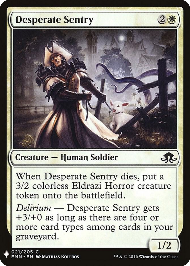 0021 Desperate Sentry C The List Reprints