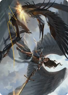 0007 Destroy Evil Art Card (Gold-Stamped Signature) S Art Series: Dominaria United