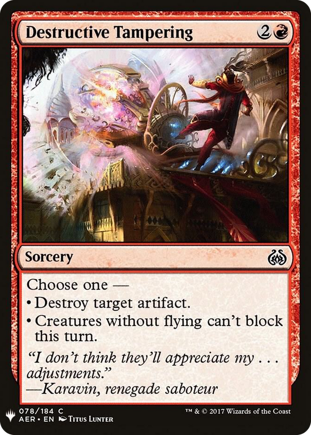 0078 Destructive Tampering C The List Reprints