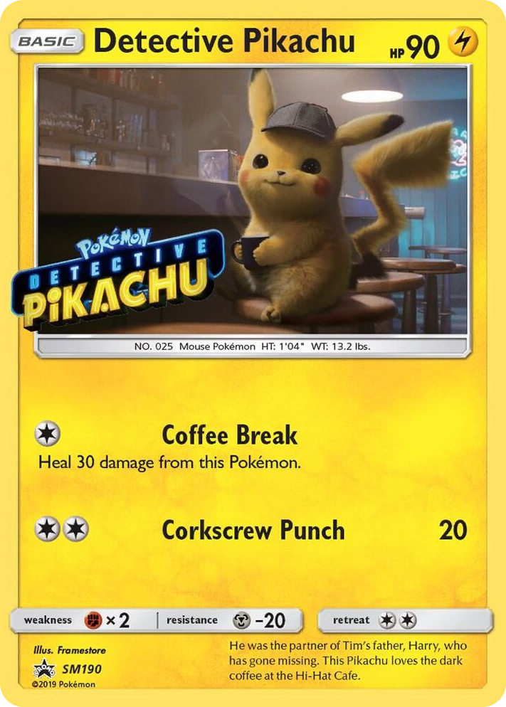 SM190 Detective Pikachu - SM190 (Stamped) Promo SM Promos