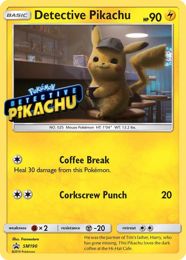 SM190 Detective Pikachu - SM190 (Stamped) Promo SM Promos