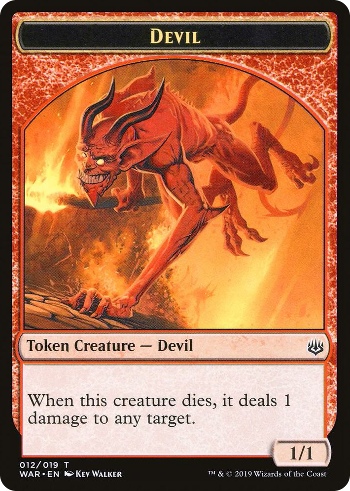 0012 Devil // Satyr Double-Sided Token (Challenger 2020) T Unique and Miscellaneous Promos