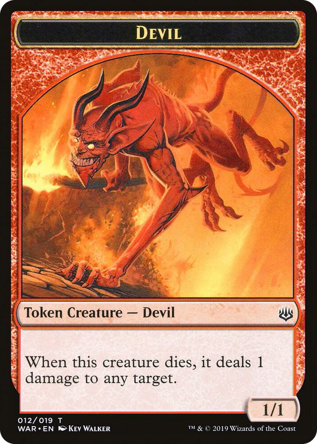 0012 Devil // Satyr Double-Sided Token (Challenger 2020) T Unique and Miscellaneous Promos