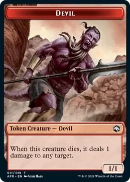 0011 Devil // Zombie Double-Sided Token T Adventures in the Forgotten Realms