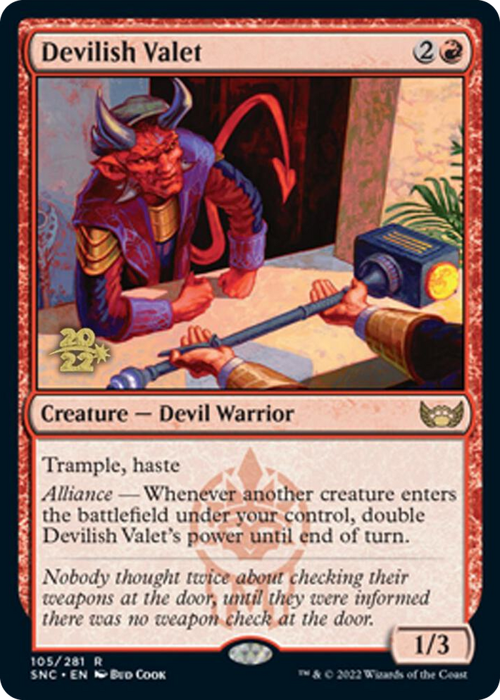 Devilish Valet #105 R - Prerelease Cards Pokemon card