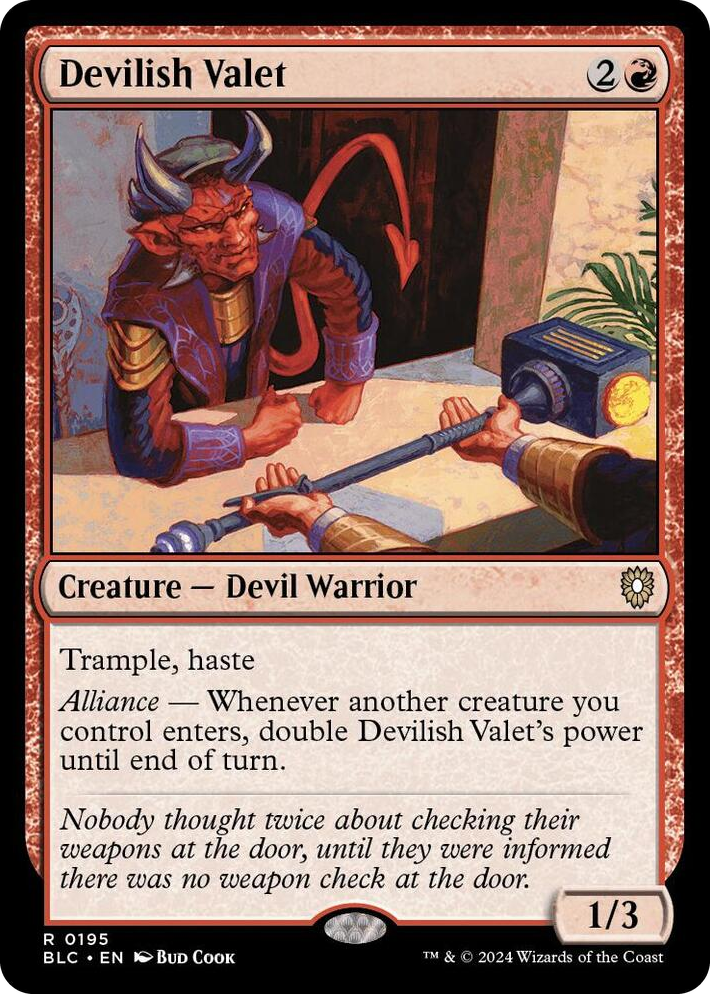 0195 Devilish Valet R Commander: Bloomburrow