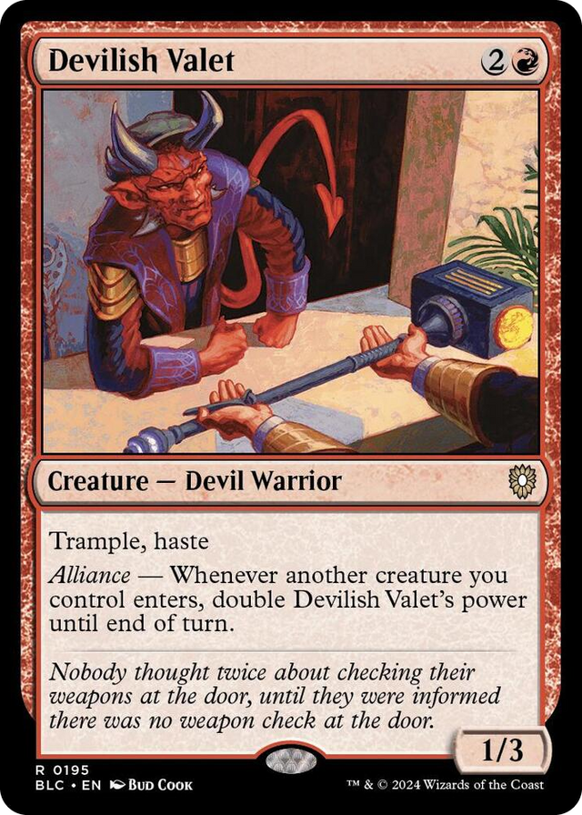 0195 Devilish Valet R Commander: Bloomburrow