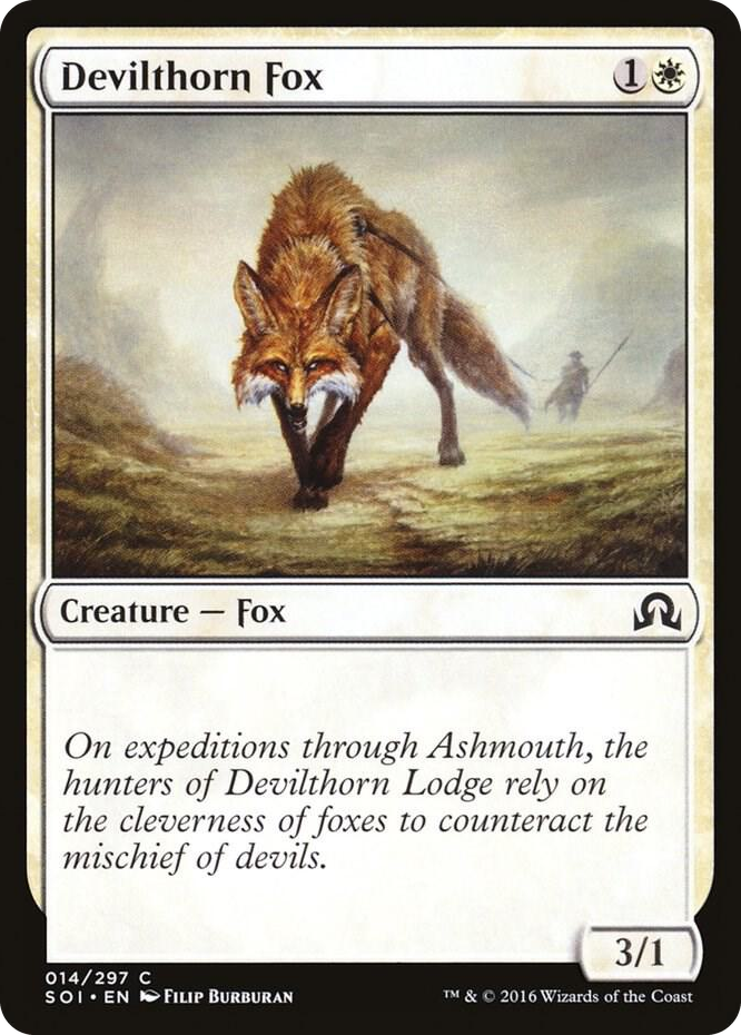 Devilthorn Fox #14 C - Shadows over Innistrad Pokemon card