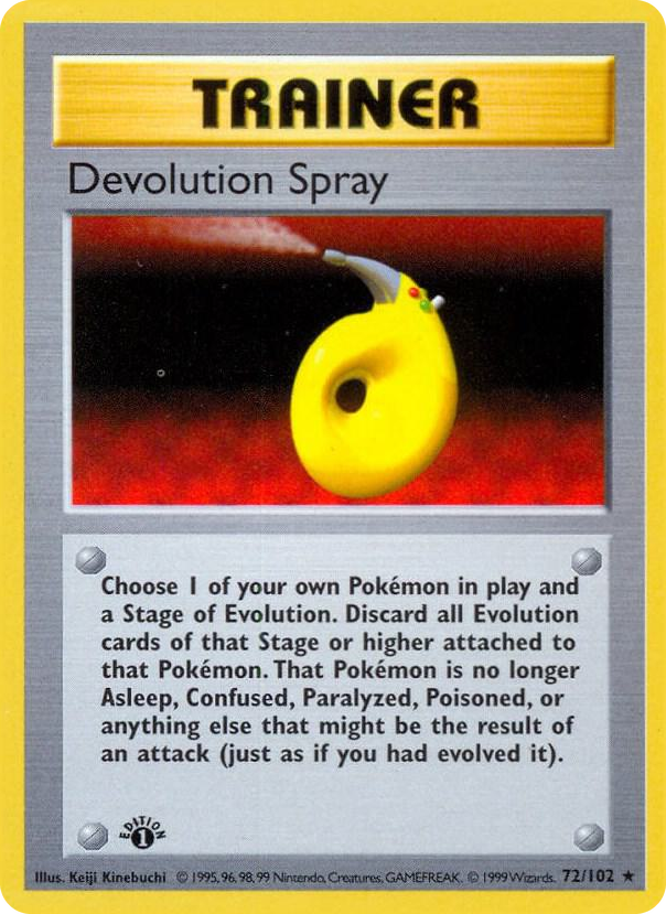 0072 Devolution Spray Rare Base Set (Shadowless)