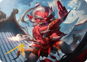 0015 Devoted Duelist Art Card (15/54) (Gold-Stamped Signature) S Art Series: Tarkir: Dragonstorm