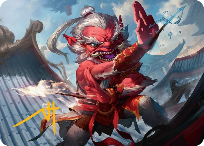 Devoted Duelist Art Card (15/54) (Gold-Stamped Signature) #15 S - Art Series: Tarkir: Dragonstorm Pokemon card