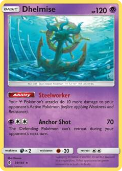 0059 Dhelmise - 59/145 (SM Guardians Rising) Rare Deck Exclusives