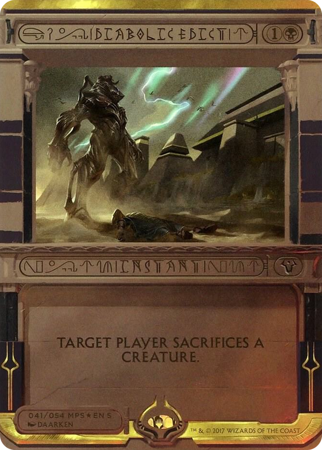 0041 Diabolic Edict M Masterpiece Series: Amonkhet Invocations