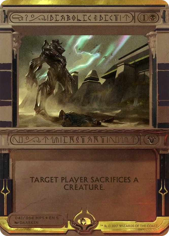 Diabolic Edict #41 M - Masterpiece Series: Amonkhet Invocations Pokemon card