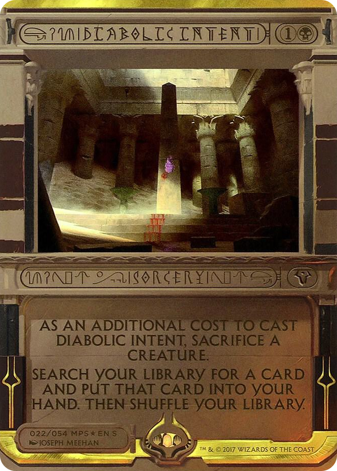Diabolic Intent #22 M - Masterpiece Series: Amonkhet Invocations Pokemon card