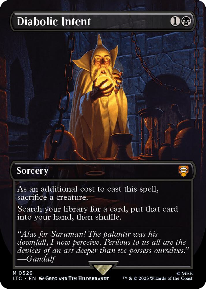 0526 Diabolic Intent (Borderless) M Commander: The Lord of the Rings: Tales of Middle-earth