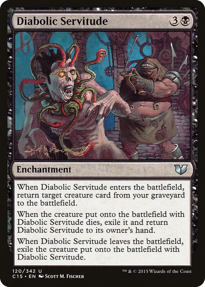 Diabolic Servitude #120 U - Commander 2015 Pokemon card