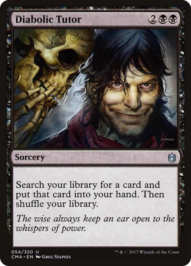 Diabolic Tutor #54 U - Commander Anthology Pokemon card
