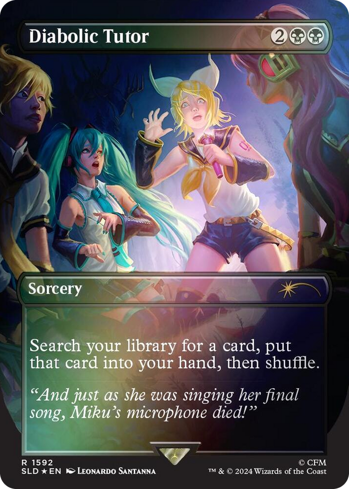 Diabolic Tutor (1592) (Rainbow Foil) #1592 R - Secret Lair Drop Series Pokemon card