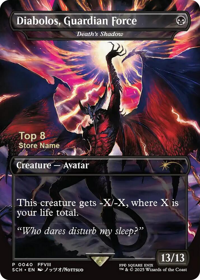 Diabolos, Guardian Force - Death's Shadow (Top 8) #40 P - Game Day & Store Championship Promos Pokemon card