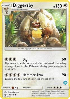 0088 Diggersby (18) Uncommon SM Trainer Kit: Alolan Sandslash & Alolan Ninetales