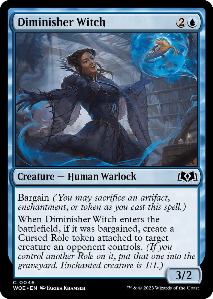0046 Diminisher Witch C Wilds of Eldraine