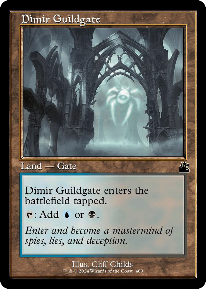 Dimir Guildgate (Retro Frame) #400 C - Ravnica Remastered Pokemon card