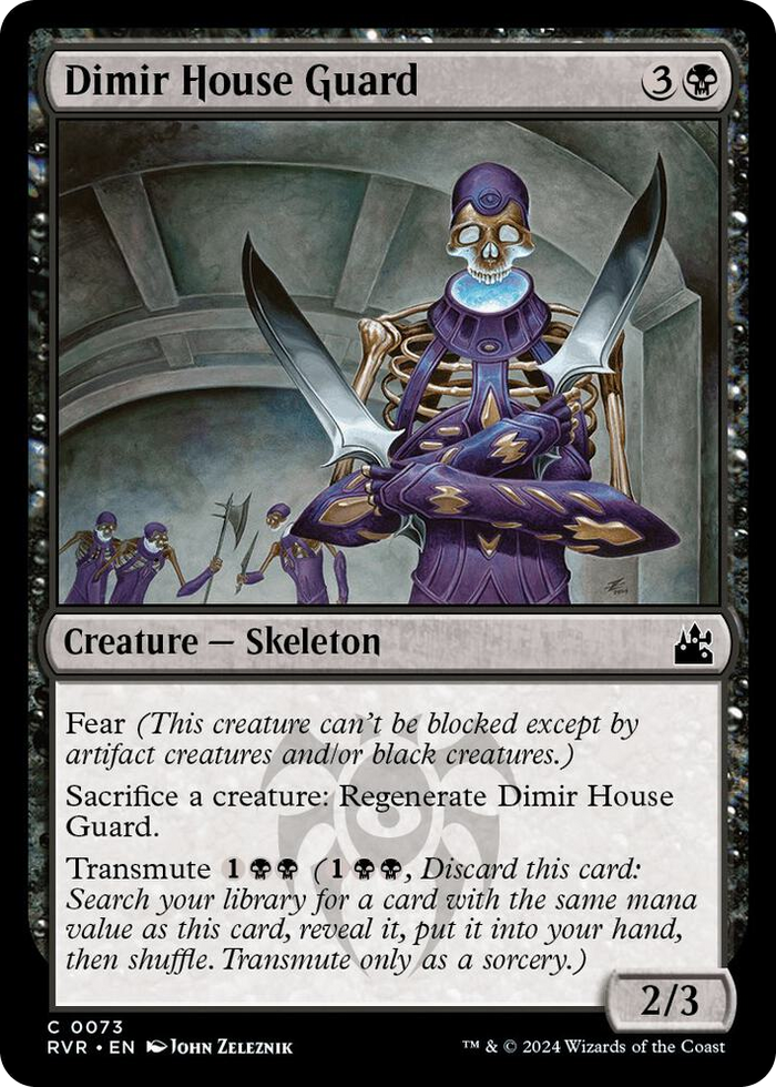 Dimir House Guard #73 C - Ravnica Remastered Pokemon card